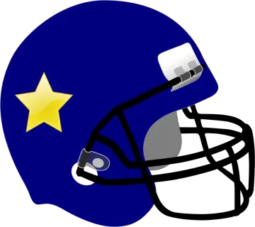 a football helmet with a star on it