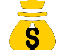 a money bag with a dollar sign inside