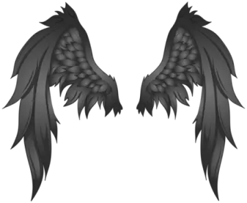 two black wings on a white background