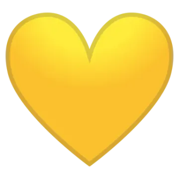 a yellow heart