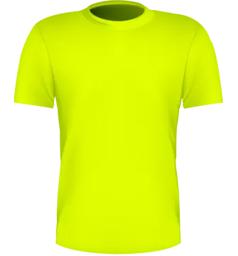 a yellow t - shirt on a white background