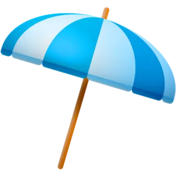 a blue umbrella on a white background