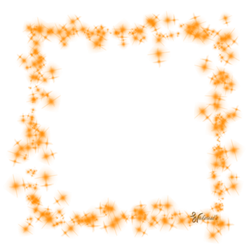 a white background with orange and yellow stars