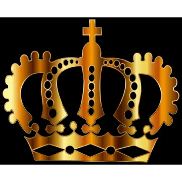 a gold crown with a cross in the middle