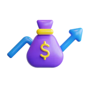 a purple teapot with a dollar sign on it