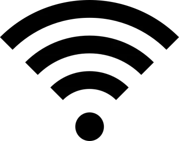 a black and white wi symbol