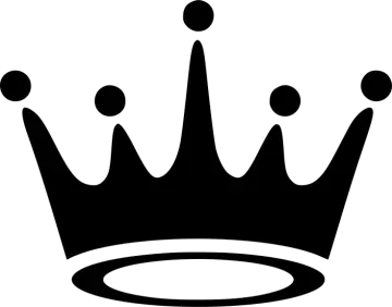 a black crown on a white background