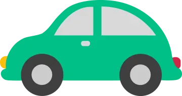 a green car