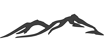 a black and white silhouette of mountains