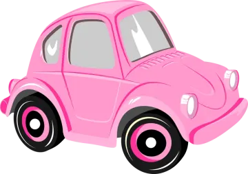 a pink car