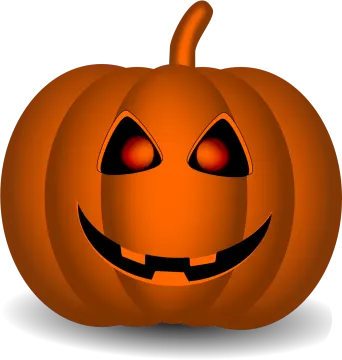 a pumpkin with an evil face on it