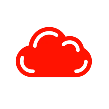a black cloud icon on white background