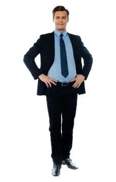 a man in a suit and tie posing for the camera
