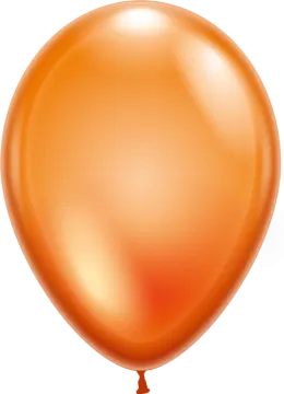 an orange balloon with a white background
