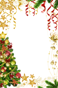 a christmas tree with gold and red decorations