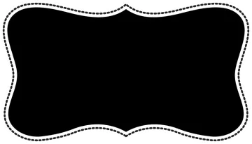 a black and white frame with dotted edges