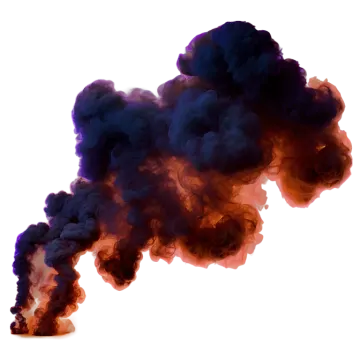 a black and red cloud of smoke