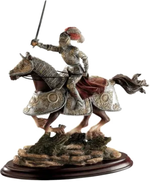 a statue of a knight on a horse
