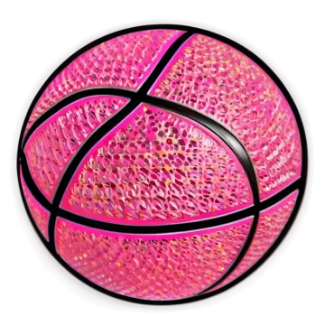 a pink basketball ball on a white background