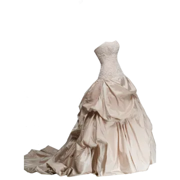 a wedding dress on a white background