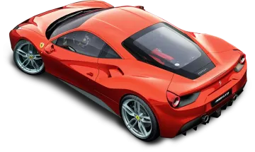 a red ferrari car on a white background