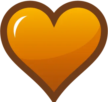 an orange heart icon