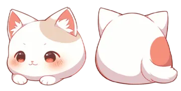 a white cat with brown eyes sitting on the ground