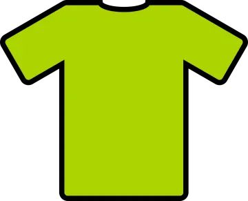 a green t - shirt