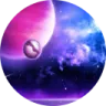 an image of two planets in the sky