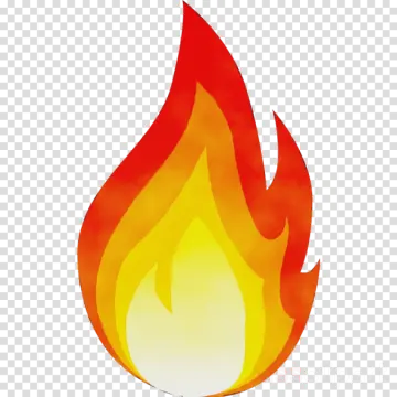 a fire flame on a transparent background