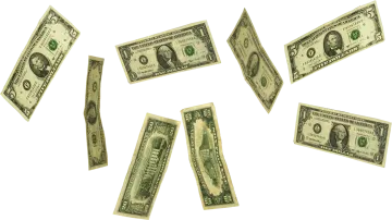 a bunch of money falling from the sky