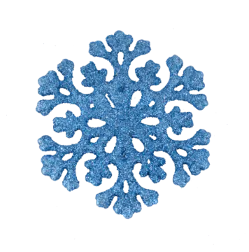 a blue snowflake on a white background