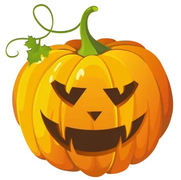a pumpkin with an evil face on it