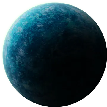 an image of a blue planet on a white background