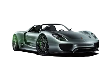 a silver car with green wheels on it