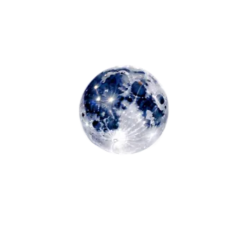 a crystal ball on a white background