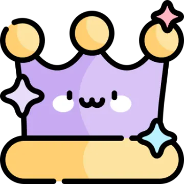 a purple crown with stars on it