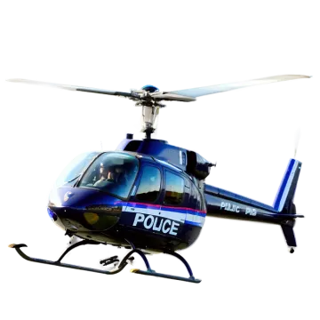 a police helicopter flying in the sky