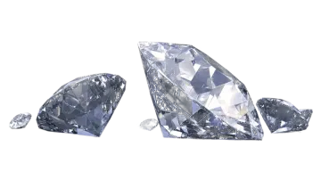 a pair of diamonds on white background