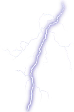 a lightning bolt on a white background