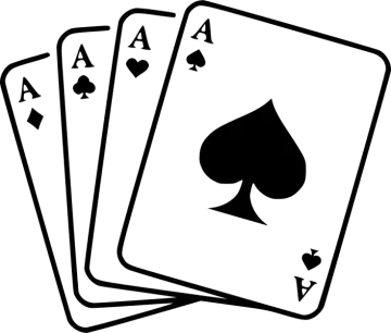 four aces playing cards