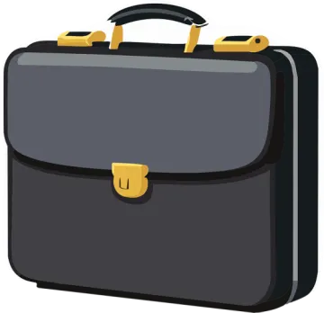 a briefcase on a white background