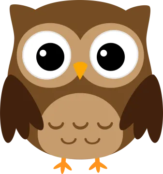 a brown owl with big eyes