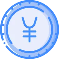 a coin with an yen symbol on it