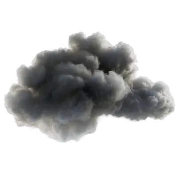 black smoke cloud isolated on white background