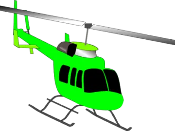 a green helicopter on a white background