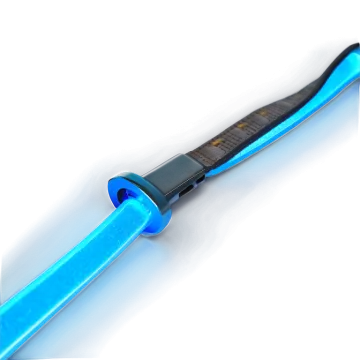 a blue light saber on a white background