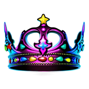 a colorful crown on a white background