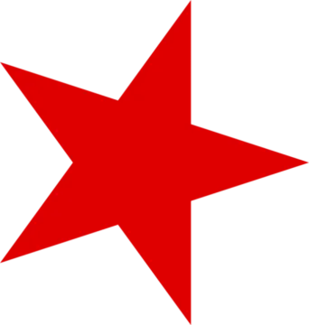 a red star with white background