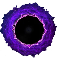 an image of a purple and black hole